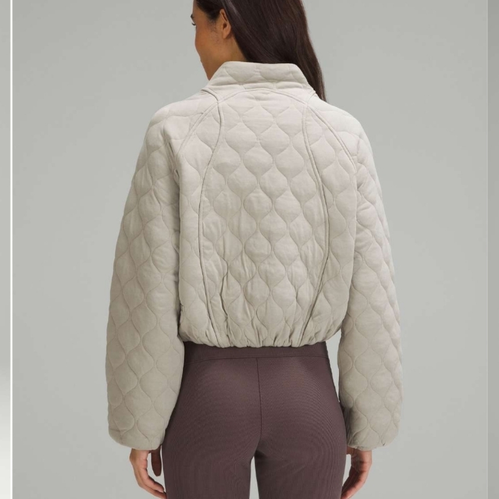 Lululemon Quilted Bomber Jacket Riverstone - Picture 6 of 13